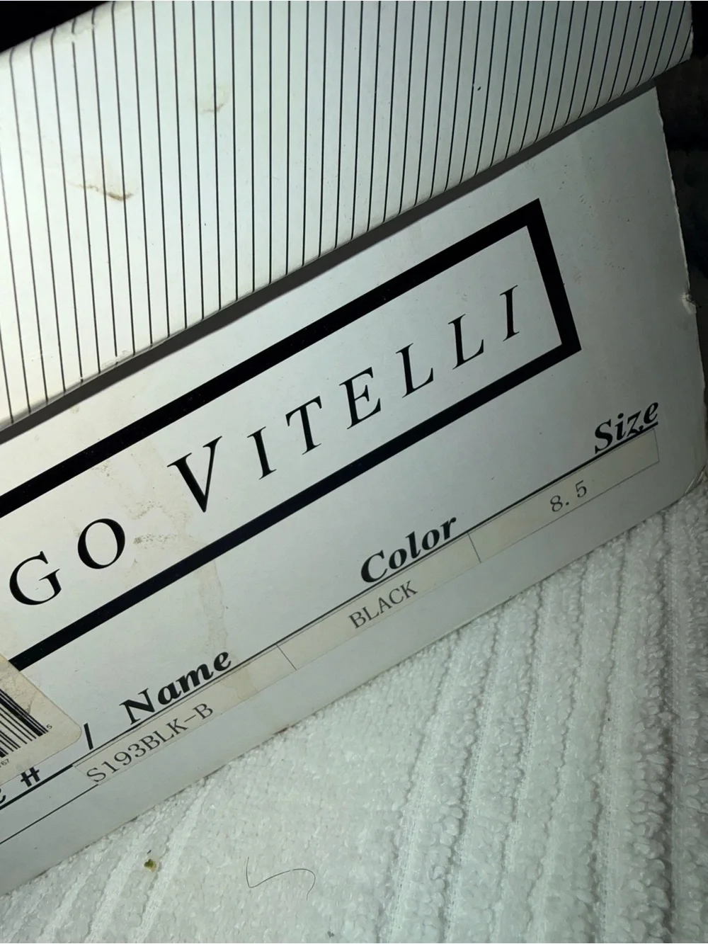 Hugo Vitelli Men’s Black Leather Square Toe Dress Shoes Size 8.5
